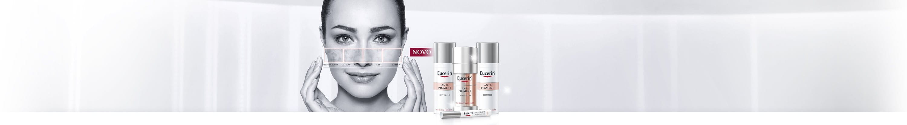 Izdelki Eucerin proti hiperpigmentaciji zmanjšajo temne madeže.
